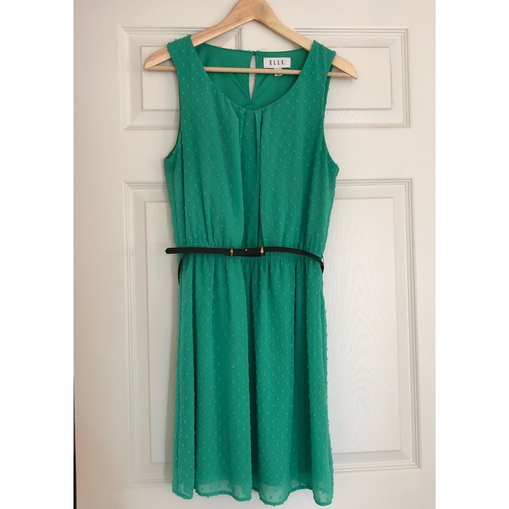 ELLE green cocktail dress with belt